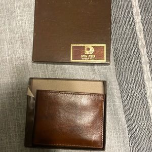 Men’s vi tags don piper leather brown wallet new